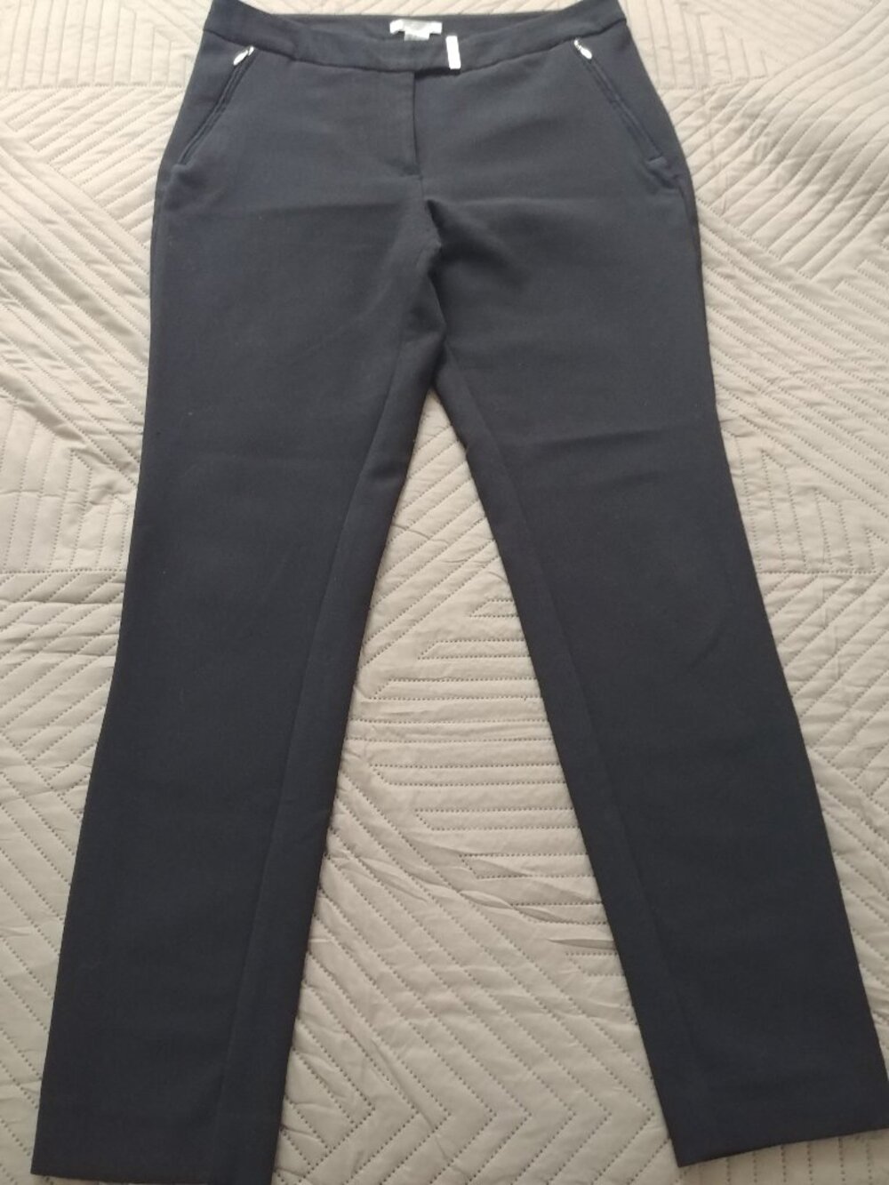 H&M Black Dress Pants With Gold Detail. Size Small ,Good Condition